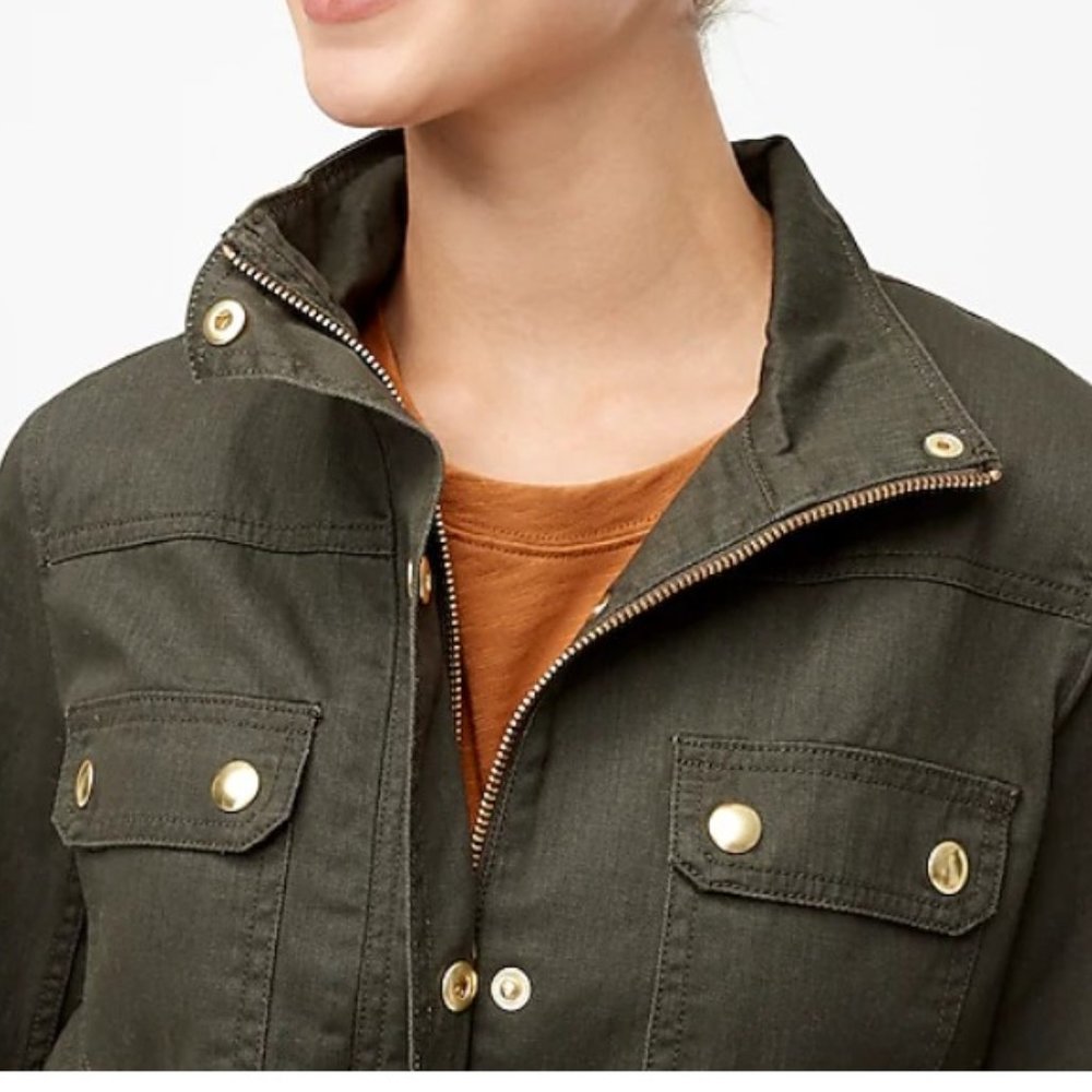 J Crew Resin-coated Twill Field Jacket - Medium - Picture 4 of 4